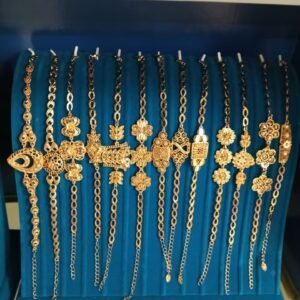 Ethiopia Fashion Gold Jewelry Set Heart Shape Necklace Earrings Ring Bracelet 4pcs Set for Bridal