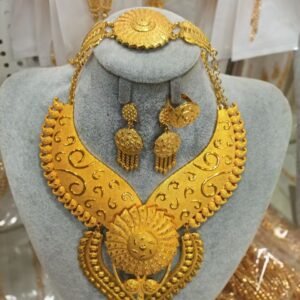 Angola Fashion Wedding Jewelry Set 18K Gold Plated Necklace Earrings Bracelet Ring Set for Women